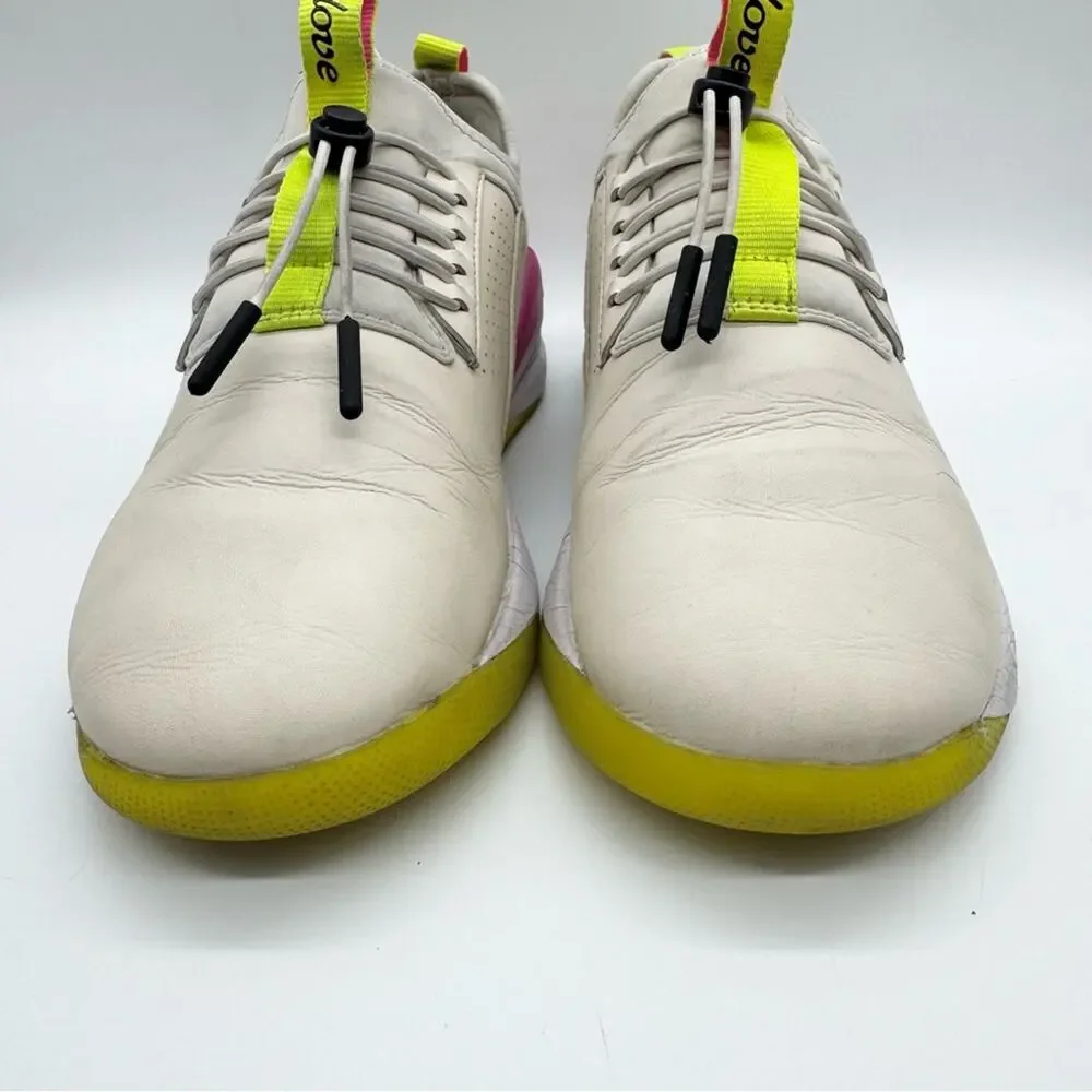 Clove Women's Classic Beige Yellow Pink Slip On Cinch Work Comfort Sneaker - 9.5